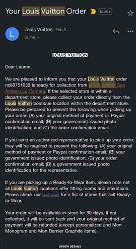 louis vuitton order confirmation｜TikTok Search