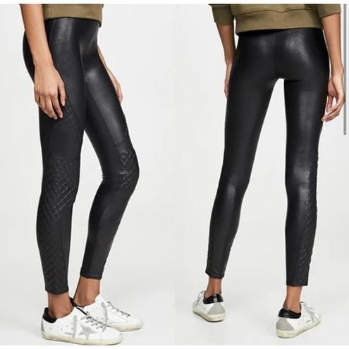 Spanx Faux Leather Moto Leggings L Large Size M - $62 - From Olesya