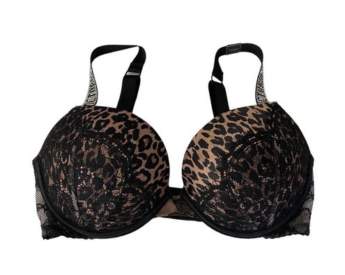 Victoria's Secret VERY SEXY Shine strap Leopard print satin push up bra NEW  32DD Size undefined - $40 New With Tags - From Elizabeth