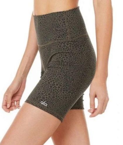 Alo Yoga NWOT Cheetah Print Biker Shorts Size L 42 From Dana