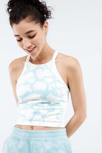 Fabletics Top Womens Small Carly Rib Halter Ribbed Cloud