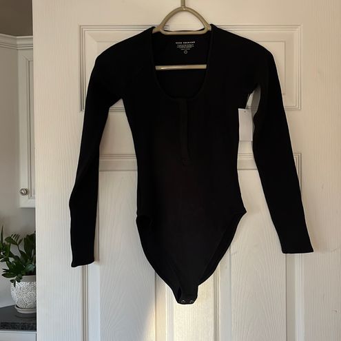 Good American The Feel good Long sleeve bodysuit black NWT Size 1