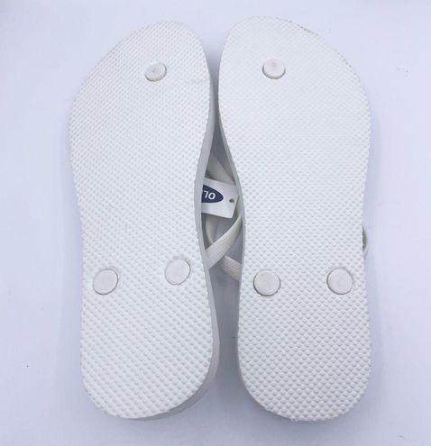 Old Navy white flip flop sandals women Size 9 - $10 New With Tags