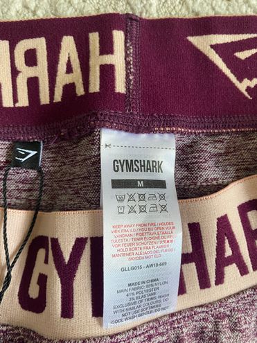 Gymshark NWT medium flex leggings in dark Ruby marl /blush nude