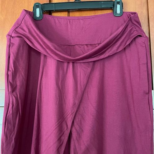 Halara Palazzo Pants Split Wide Leg Stretch High Waisted Purple Size XL NEW  - $35 New With Tags - From Adrienne