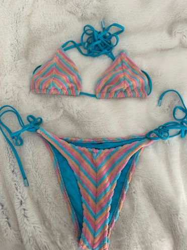 Triangl Vinca Sherbet Stripe Bikini Top