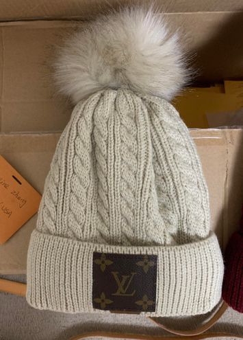 Louis Vuitton, Accessories, Louis Vuitton Flocon Black Monogram Pom Winter  Hat