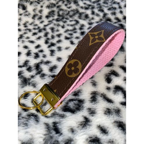 Repurposed Upcycled Keychain Wristlet Keyring Key Fob Pink - $20 - From  Aspen