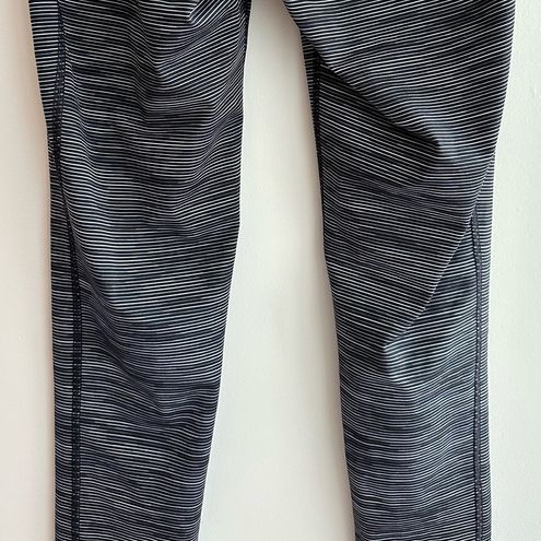 Tek Gear Drytek Striped Leggings, Black and White Stripe Athleisure