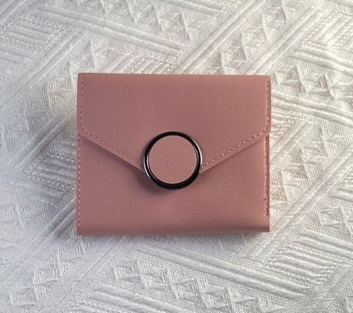 Small Leather Wallet for Women Girls Credit Card Holder Purse Pink