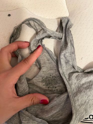 Calvin Klein grey modern cotton unlined bralette Gray - $16 - From Laura