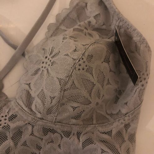 No Boundaries Juniors Longline Lace Bra Bralette Grey Size M-C1 Size M -  $13 New With Tags - From suzy