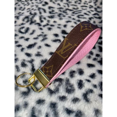 Repurposed Upcycled Keychain Wristlet Keyring Key Fob Pink - $20 - From  Aspen