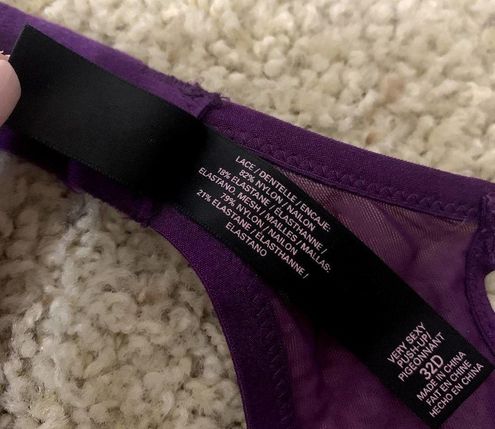 Victoria's Secret purple lace Very Sexy push-up bra size 32D - $23 - From  Haley