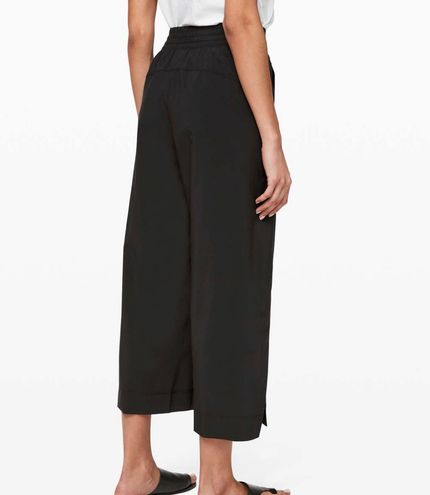 Lululemon Wanderer Culotte Crop Wide Leg Pants Black Size 12 - $85