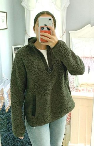 Sherpa half sales zip pullover abercrombie