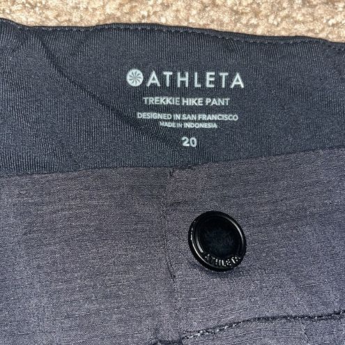 Athleta Pants Womens Size 6 Gray Trekkie Hike Ripstop Cinch Ankles Athletic