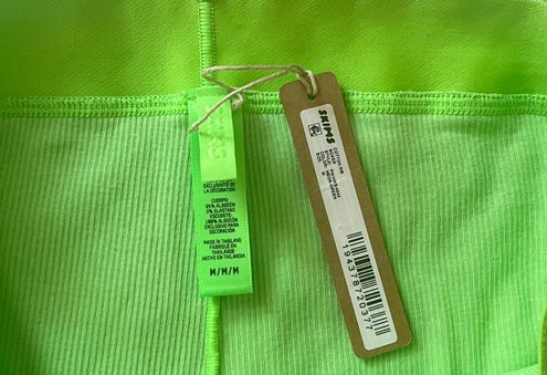 Cotton Rib Boxers In Neon Green