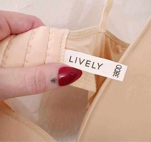 Lively The Spacer T-Shirt Bra Tad Nude Tan Racerback Size