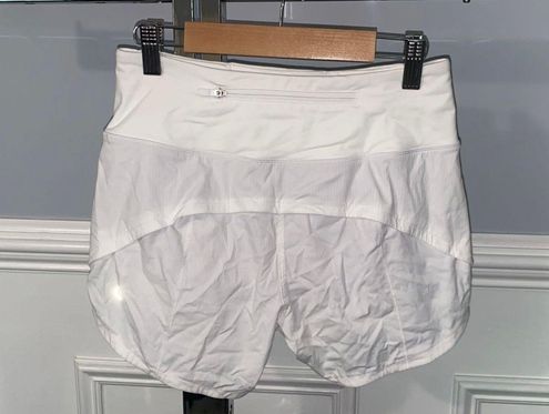 Lululemon White Speed Up MR Short 4” Lined SIZE 2 - $50 (26