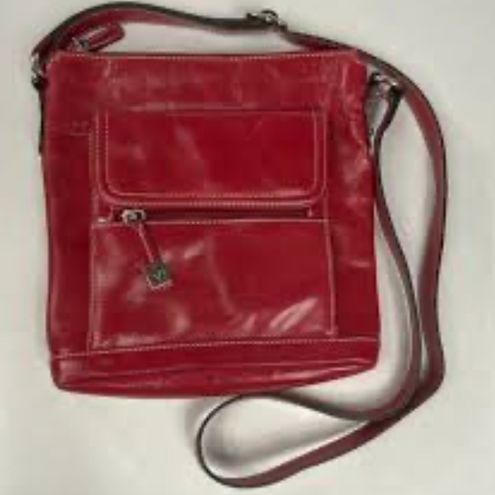 Giani Bernini Crossbody Handbag Women S Red Leather Organizer Purse  Shoulder Bag