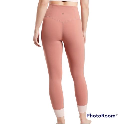 Athleta Pink Elation Rib Trim 7/8 Tight Leggings Size M - $32 - From Rebecca