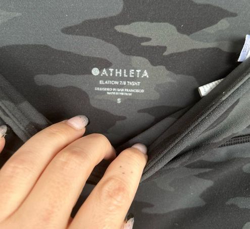 Athleta Women's Elation Camo Tight Black Camo Leggings Cropped Leggings  Size S - $31 - From Rebecca