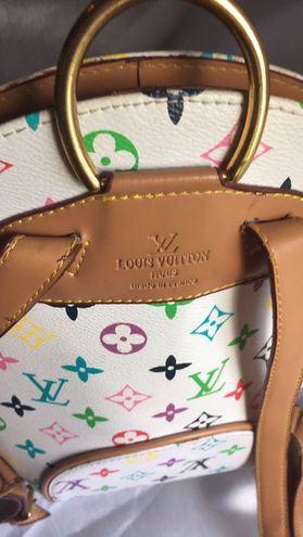 Tiny cloth backpack Louis Vuitton White in Cloth - 31565286