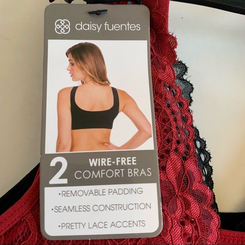 Daisy Fuentes Lace Front Wire-free Comfort bras Black - $28 New