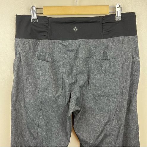 Prana Summit Pants Womens XL Short Petite Gray Cinch Hem Athletic