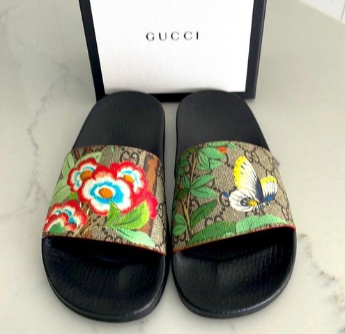 Gucci slides with on sale butterfly