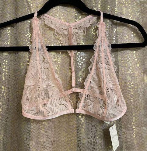 Free People Avery pastel pink sheer lace bralette, S NWT - $22 New With  Tags - From Jessica