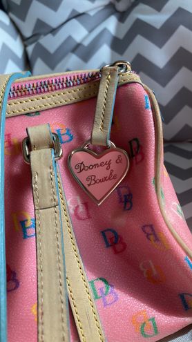 Dooney And Bourke Light Blue Logo Mini Bag Purse Rainbow Purse Heart  D&B Charm