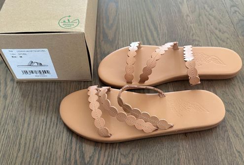 Ancient Greek Sandals New in Box Oceanis in Vachetta Natural