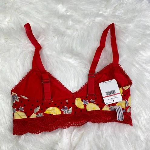 Free People Mari Printed Bralette Cherry Red Combo Floral Size XS Extra  Small - $19 New With Tags - From Taylor