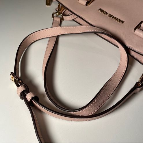 Michael Kors Selma Medium Blossom Pink Leather Satchel Shoulder Bag