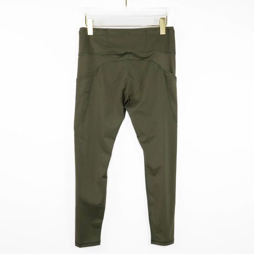 Halara Olive Green Reflective High Waisted Functional Pocket Run Leggings  Large - $28 New With Tags - From Four