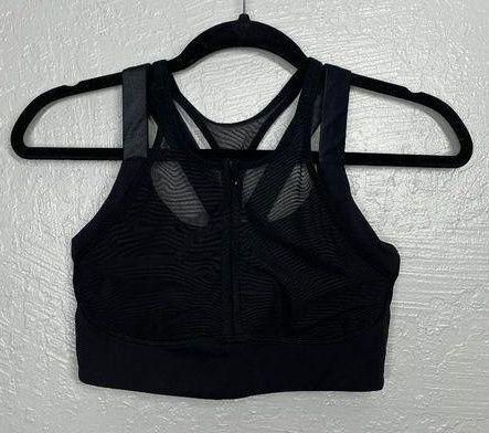 Lululemon Women 6 Black Ready Set Sweat Sports Bra Zip Front