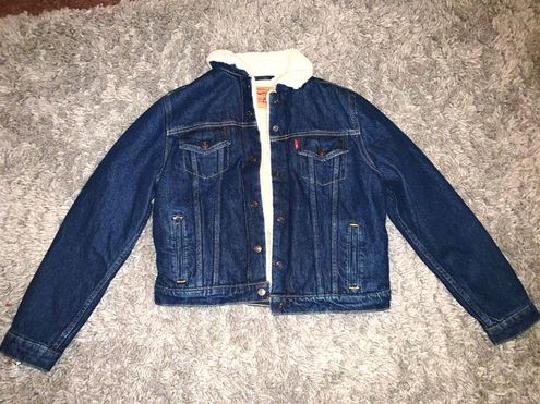 Levi's Fluffy Jean Jacket Blue Size XL - $53 (40% Off Retail) - From Viv