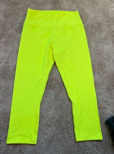 Zyia Ascend High Rise Cropped Leggings Neon Yellow size 12 - $20 - From  Jessica