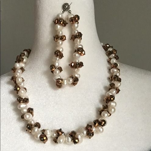 Gorgeous Teng Yue Freshwater Pearls Necklace And Bracelet Set | eBay