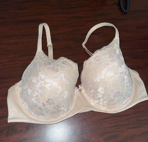 Victoria's Secret Body By Victoria Lined Demi Lace Nude Bra Size 36DD Tan -  $23 - From Hailey