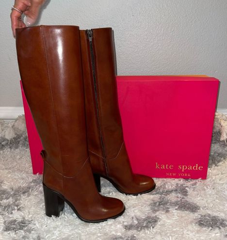 Kate Spade Long Leather Boots Brown Size 5 - $195 (54% Off Retail) - From  Gabriella