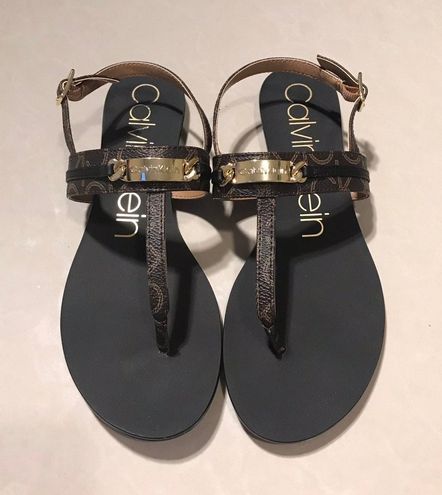 Calvin Klein | Shoes | Calvin Klein Shilo Clear Lucite Sandal Womens Size  65 Black | Poshmark