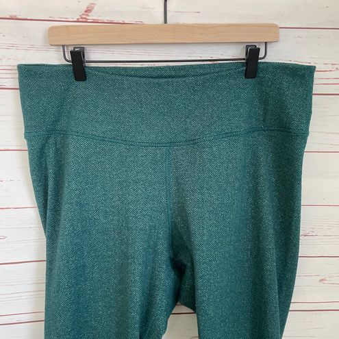 Old Navy High-Waisted CozeCore Herringbone Leggings XXL Tall Green