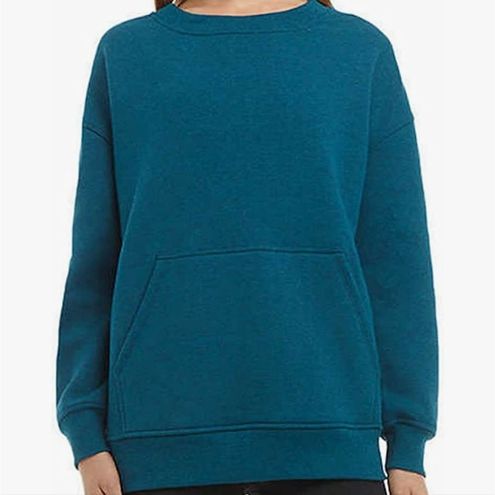 Danskin Teal Blue Oversized Crewneck Pullover Women's Sweatshirt Size Small  - $36 New With Tags - From Thrift