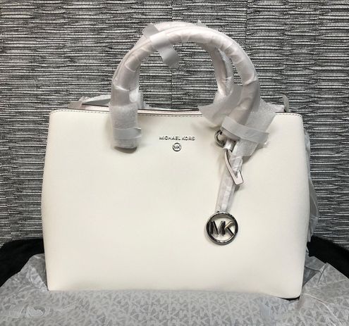 Michael Kors Edith Optic White Leather Tote Purse Brand New With