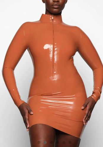 SKIMS, Pants & Jumpsuits, New Skims Latex Leggings Bronze