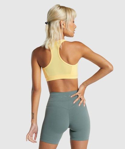 Gymshark x Whitney Simmons Yellow Twist Front Sports Bra