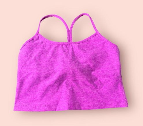 Beyond Yoga Spacedye Slim Racerback Bra in Vivid Plum Heather